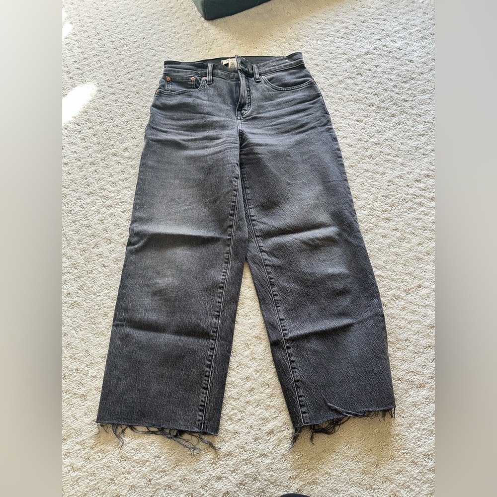 Madewell The Perfect Vintage Wide-Leg Crop Jean (Benley Wash) - Picture 6 of 9